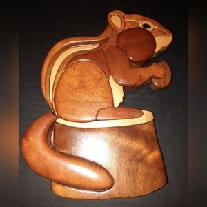 Intarsia wood Squirrel